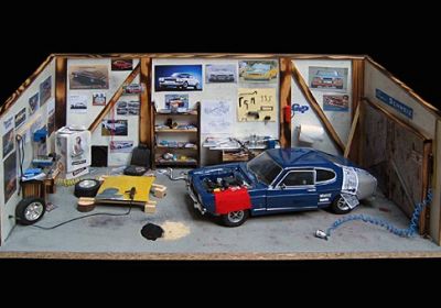 Ford Capri I als Werkstattdiorama